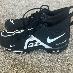Nike Fast Flex black and white sport cleats